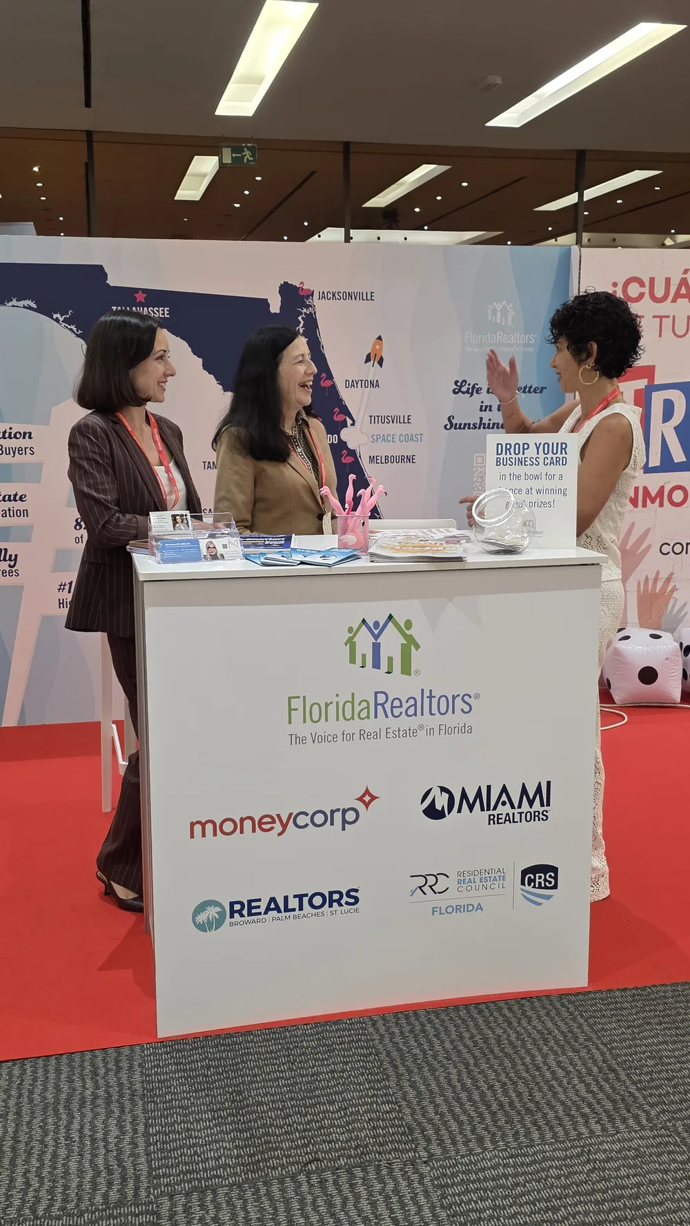 Meeting international partners at a Florida Realtors event
