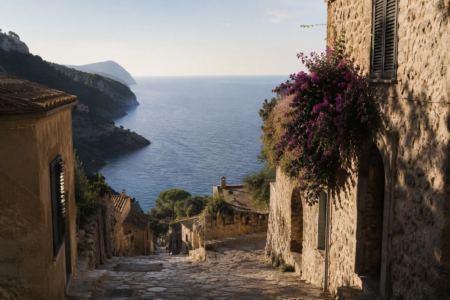 A Mediterranean village above the sea